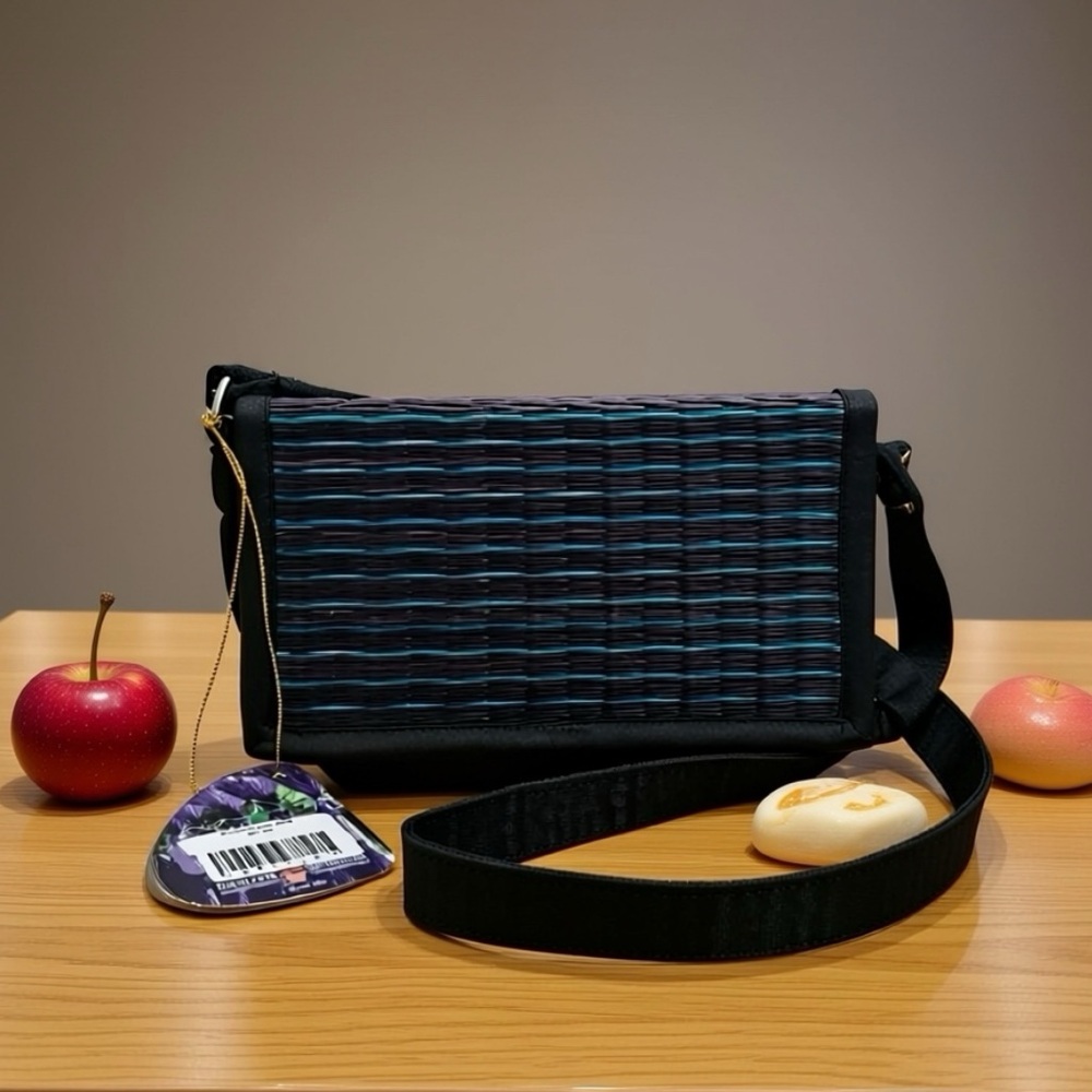 Nwt Baskets of Cambodia Saraye Black Bag Sling Crossbody Bag